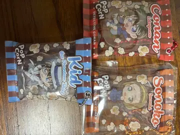 코난 키드 소노코 3개 세트 괴도 키드 팝콘 간식 키링