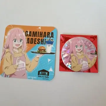 유루캠 콜라보 카페 나데시코 캔뱃지(홀로그램) 코스터