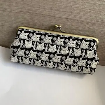 PJC 모노그램 크로치 가마구치 파우치 핸드메이드 펜 케이스