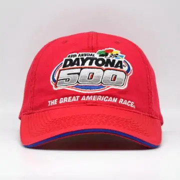 데이토나 500 NASCAR 2006 빈티지 자수 캡 레이싱 빨간색