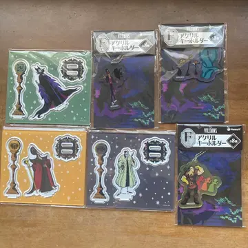 디즈니 빌런즈 아크릴 스탠드 3개 키링 3개 세트