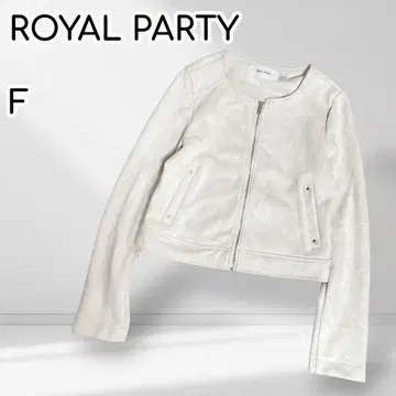 새상품급 ROYAL PARTY 노카라 페이크 스웨이드 자켓 풀 집업