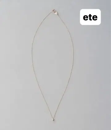 ete K10 레이어 다이아몬드 목걸이 핑크 골드 10금