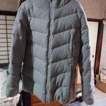 Gap 그레이 퀼팅 다운 자켓 퍼 포함