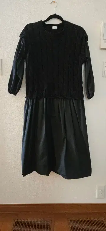 니트 베스트 도킹 원피스