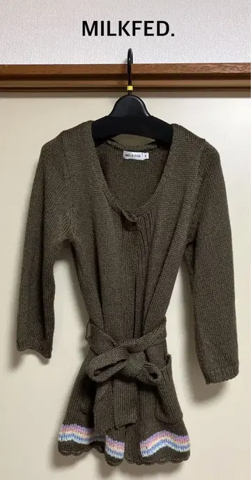 구하기 어려움 밀크페도 가디건 멀티 귀여운 MILKFED. S