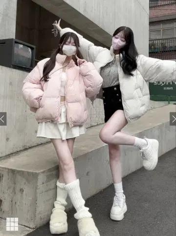 스탠드 카라 숏 기장 다운 자켓[dk1342]