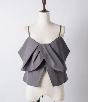 라벨에튀드 BIG 리본 모티브 뷔스티에 그레이 새상품급