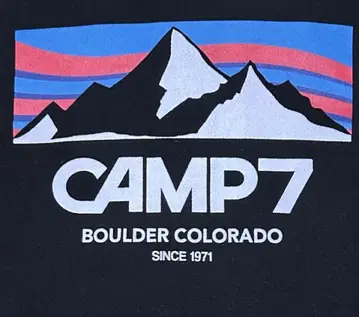 컨디션 최상 캠핑세븐 빅 로고 속기모 후드티 블랙