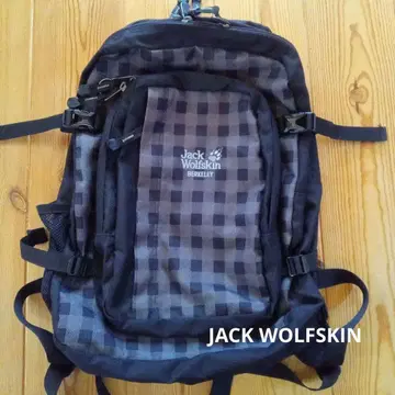 잭 울프스킨 백팩 블랙 x 그레이 체크