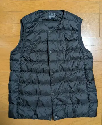 MUJI 블랙 다운 베스트 L