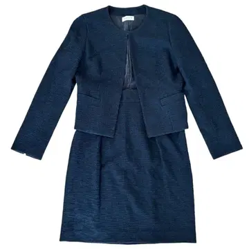 PLST 트위드 수트 셋업 네이비 M 스커트