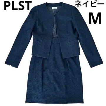 PLST 트위드 수트 셋업 네이비 M 스커트