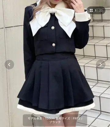 리본 포함 바이컬러 셋업 abcuneface oneway