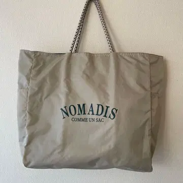 노마디스 NOMADIS 리버서블 토트백 베이지 그린 L