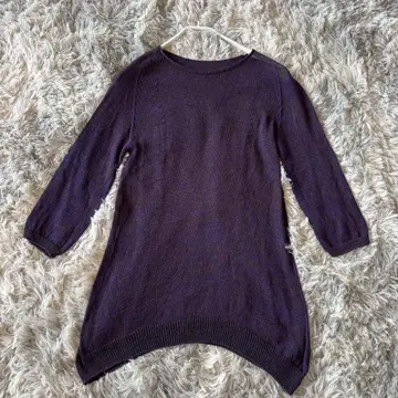 GIANNI LO GIUDICE 사이즈 36(S) 다크 퍼플 긴팔 니트