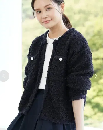 비리나 아리아 트위드 자켓 네이비