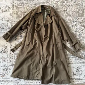 auralee FINX CHAMBRAY BIG TRENCH COAT 4