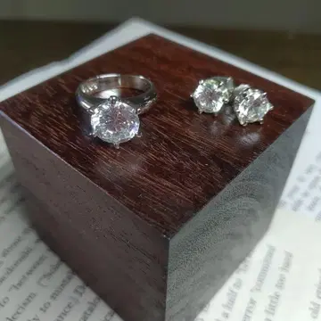 빈티지 실버 925 반지 귀걸이 세트