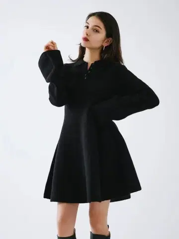 the toe Reims flare onepiece 원피스 블랙