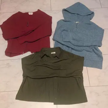 겨울 의류 니트 후드티 묶음 판매