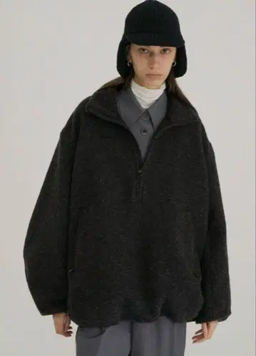 SLIVER HALF ZIP TOPS 클라네 그레이