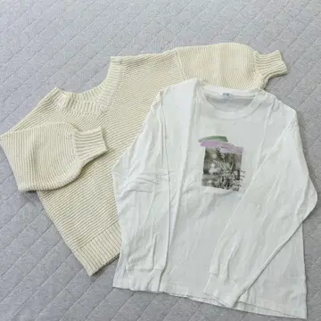 JEANASIS 니트와 로리즈팜의 T셔츠
