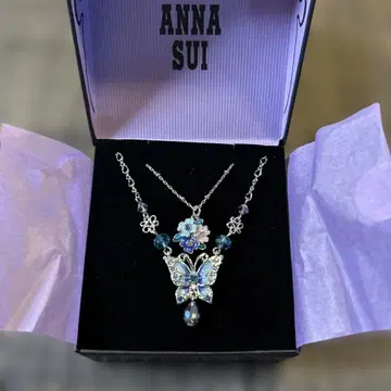 새상품 안나수이 버터플라이 플라워 목걸이 2개 세트