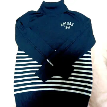 adidas 1949 터틀넥 스웨터 가슴 절개 스트라이프 골프웨어