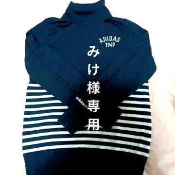 adidas 1949 터틀넥 스웨터 가슴 절개 스트라이프 골프웨어