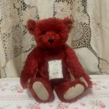 슈타이프 Steiff 화이트 태그 곰 레드