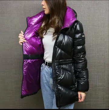 [ 귀중 ] TATRAS 여성용 다운 자켓 블랙 퍼플 사이즈 04