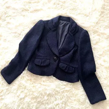 RUIRUE BOUTIQUE 루이 에 부티크 네이비 트위드 자켓