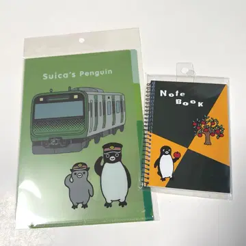 새상품 Suica 펭귄 야마노테선 차장 미니 클리어 파일 & 링 노트