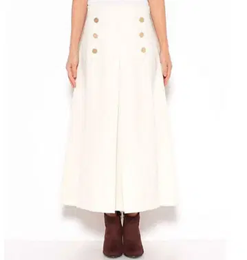 알아바일 폴리에스테르 트윈 마린 스커트 화이트