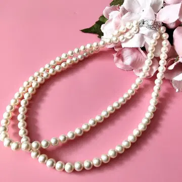 2연 쉘 펄 목걸이 미사용 새상품