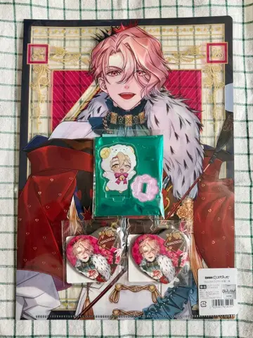 Obey me! 아스모데우스 아크릴 스탠드 캔뱃지 클리어 파일 오베이미