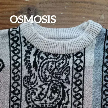 페이즐리 무늬 니트 스웨터 ONE 사이즈