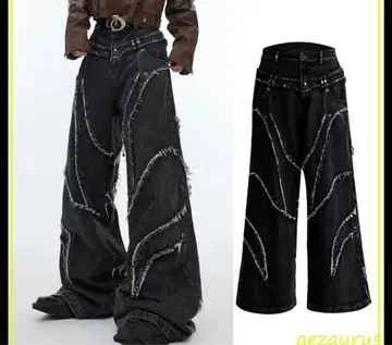 ARGUE CULTURE 다크 그레이 와이드 데님