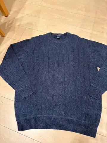 DOCKERS 네이비 코튼 크루넥 스웨터