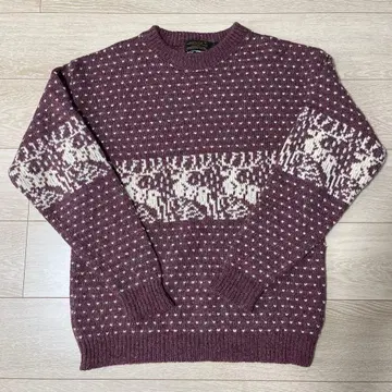 80s Eddie Bauer 니트 스웨터 USA제 버즈 아이