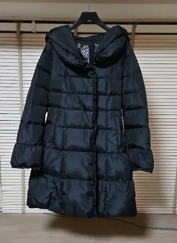 &LOVE 앤러브 후드 부착 다운 롱 코트 블랙 M