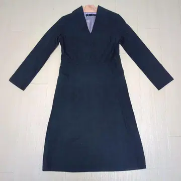 팔라스 팰리스 긴팔 네이비 나염 원피스