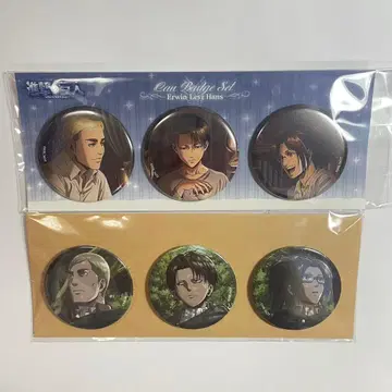 진격의 거인 캔뱃지 세트 리바이 엘빈 한지