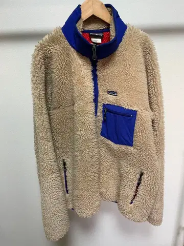 patagonia 플리스 자켓 베이지/블루