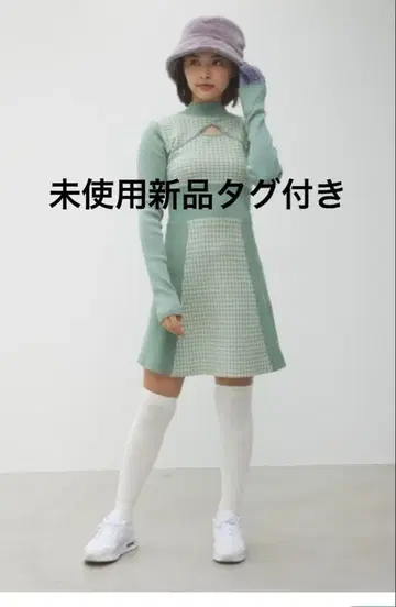 미사용 새상품 택 포함 리엔다 2way 하운드투스 골프 원피스 S