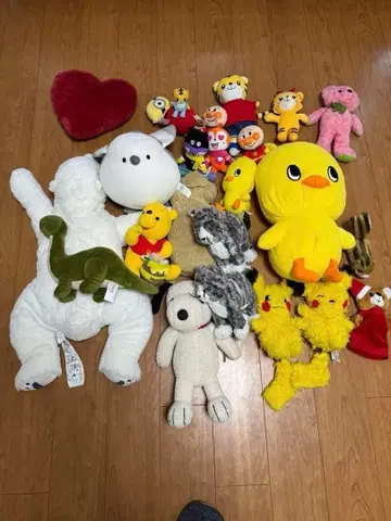 봉제 인형 세트 ( 스누피, 호빵맨, IKEA, 피카츄 등 )