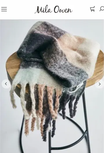 미라 오웬 스톨 머플러 믹스 패턴 미사용 새상품 택 포함