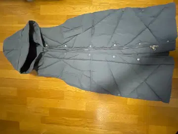 새상품 쉬인 롱 다운 베스트 다크 그레이 럭셔리