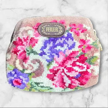 [ 새상품급 ] 페이저 파우치 꽃무늬 핑크 계열 복슬복슬